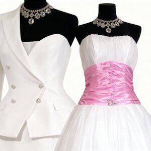 🎀Glamorous Corset Barbie Bow Designer Wedding Evening Cocktail Party Prom Dress